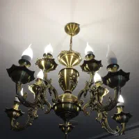 لوستر برنجی سنگین و بسیار زیبا|لوستر و چراغ آویز|تهران, آبشار تهران (دریاچه)|دیوار