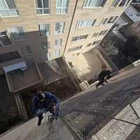 کاردرارتفاع بدون داربست شستشو نما عایق