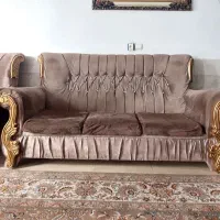 مبل نیمه استیل هفت نفره ، میز نهار خوری، تابلو گل*