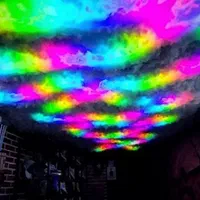 ریسه نواری RGB برنامه پذیر ic دار سقف ابری هوشمند|ریسه و چراغ تزئینی|شیراز, شهرک پرواز|دیوار