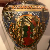 گلدان مسی میناکاری قدیمی