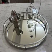 سینی استیل و آینه ای در حد واقعا نو