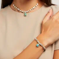 ست کامل فیروزه-نقره عیار ۹۲۵ اعلاپلاس