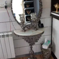 اینه شمعدان برنز