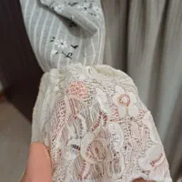 پیراهن بلند دو تیکه استین دانتل|لباس|فریدون‌کنار, |دیوار