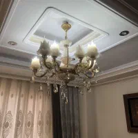 فروش  یک عدد لوستر ۵ شاخه با لاله های سرامیکی