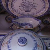 سرویس چینی آنتیک دون برنجی