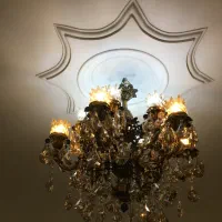 لوستر برنجی پنچ شاخ در حد نو|لوستر و چراغ آویز|تهران, ائمه اطهار|دیوار