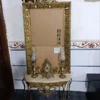 بوفه و میز آینه تمام برنج|بوفه، ویترین، کنسول|شال, |دیوار