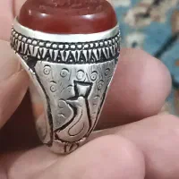 انگشتر عقیق سنگین و قواره دار کار تمام دست