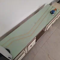 میز تلوزیون چوبی روی صفحه شیشه|میز تلویزیون|آمل, |دیوار