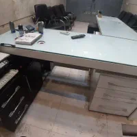میز منشی و اداری(۲ عدد L)|مبلمان اداری|بهبهان, |دیوار
