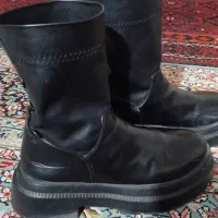 بوت مشکی چرم سبک نرم راحت