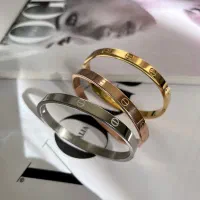 دستبند النگویی بنگل کارتیر نقره ای اصل