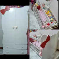 تخت و کمد جادار چوب mdf