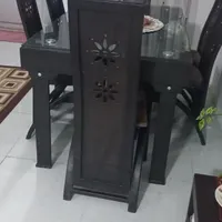 میز نهار خوری شش نفره با صندلی چوبی