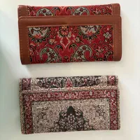 کیف پول آینه دار چرم طرح فرش