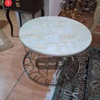 میز ناهار خوری به همراه میز عسلی طرح سنگ