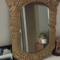 اینه قلم‌ زنی کار دست اب طلا