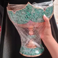 کشکول خوری مسی فیروزه ای