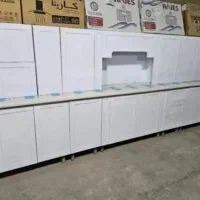 کابینت آماده صحفه شرکتی درب مربع ایی طرح