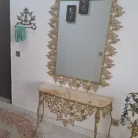 آیینه کنسول برنزاصل قدیمی|بوفه، ویترین، کنسول|کرمانشاه, |دیوار