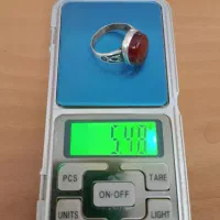 انگشتر نقره طرح شمشیر ذوالفقار عقیق یمن