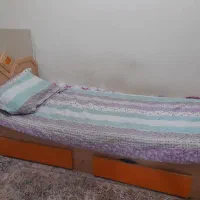 تخت نوجوان با تشک|تخت و سرویس خواب|کیش, |دیوار