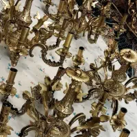 چهار عدد لوستر برنزی فرشته دار خاص و بی نظیر