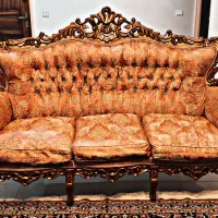 مبل ۷ نفره سلطنتی چوب طبیعی