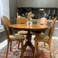 میز نهارخوری ۴نفره چوب راش روسی