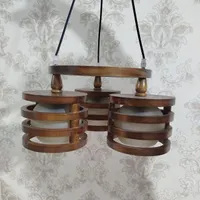 ۲عدد لوستر چوبی شیک و سالم