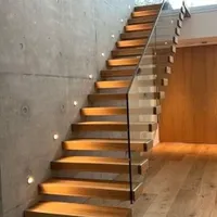 اجرای پله معلق مدرن پیچ دوبلکس کف کاور باکس نرده