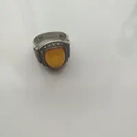 انگشترعقیق زردلامپی