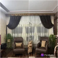 دو عدد کنار پرده ای ساتن