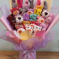 دسته گل عروسکی