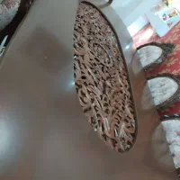 ناهارخوری هشت نفره تمام چوب گردو منبت کاری