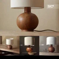 آباژور رومیزی چوبی