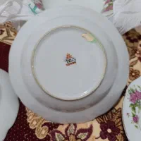 بشقاب گل سرخ چینی قدیمی|ظروف سرو و پذیرایی|تبریز, |دیوار