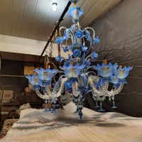 لوستر ۱۰ لامپ آبی