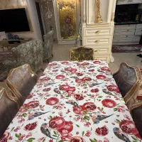 رومیزی طرح شب یلدا پارچه مخمل شانل زیر سفره یلدایی|پرده، رانر، رومیزی|تبریز, |دیوار