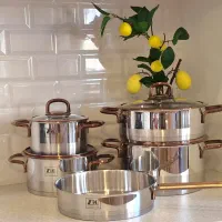 سرویس ۹ پارچه استیل قابلمه zio