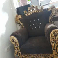 مبل ۷ نفری سالم و تمیز همراه عسلی ها بفروش میزسد|مبلمان خانگی و میز عسلی|خوانسار, |دیوار