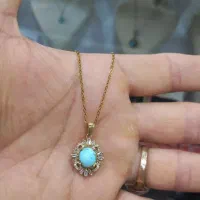 آویز گردنی طلاروس فیروزه نیشابوری