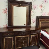 ست کامل تخت خواب کینگ چوب گردو وارداتی از دبی|تخت و سرویس خواب|کرج, عظیمیه|دیوار