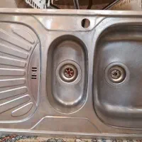 سینک دو قلو ظرفشویی توکار کارکرده