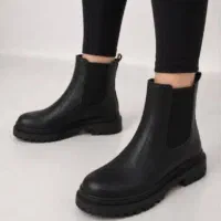 بوت مشکی زیره طبی بغل کش سایز40