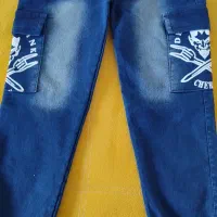 شلوار جین کشی پسرانه قد ۷۰ کاملاً نو