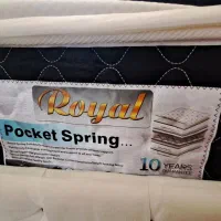 تخت خواب لمسه دونفره با تشک خوشخواب رویال|تخت و سرویس خواب|تهران, باغ فیض|دیوار