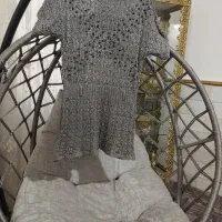 بافت زنان سایز بزرگ طوسی خوشنرگ  نو|لباس|قم, بنیاد|دیوار